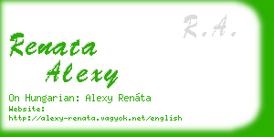 renata alexy business card