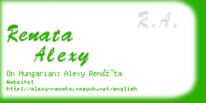 renata alexy business card